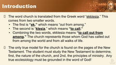 Ecclesiology Intensive