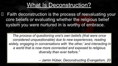 Dealing With The Times of Deconstruction