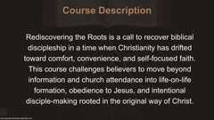 Discipleship 101: Rediscovering Our Roots