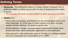 Genocide and The Bible