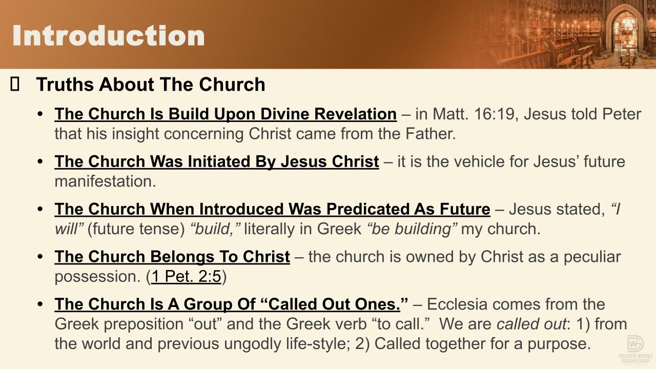 Ecclesiology Intensive