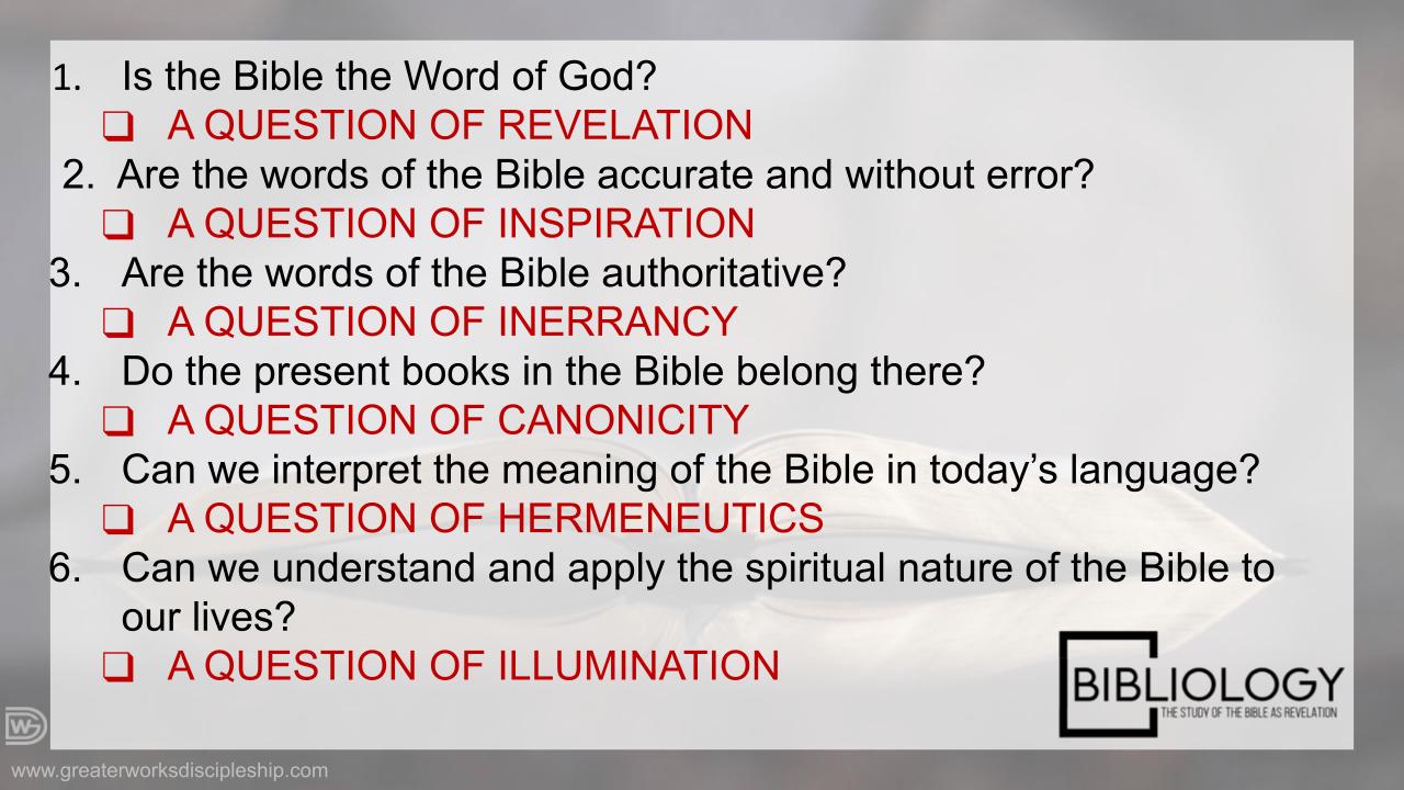 Bibliology Intensive