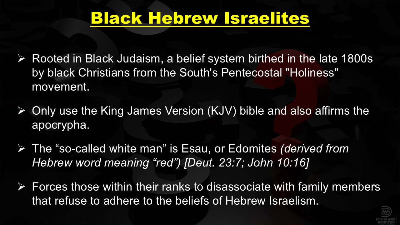 What’s Going On? (Black Religious Identity Cults)