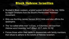 What’s Going On? (Black Religious Identity Cults)