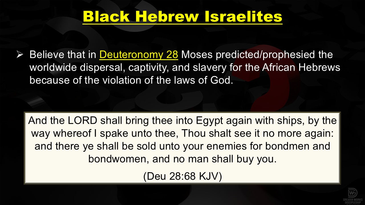 What’s Going On? (Black Religious Identity Cults)